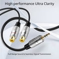 thumbnail image 2 of Premium 3.5mm Male to RCA Audio Cable (3FT) Bi-Directional Male to Female Converter AUX Auxiliary Headphone Jack Plug Y Adapter to Left / Right Stereo Splitter Gold Plated Connector Wire Cord, 2 of 6
