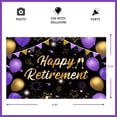 thumbnail image 2 of Cheereveal Happy Retirement Party Banner, Purple, 3.2 ft, 2 of 3