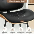 thumbnail image 6 of MYFUNT Walnut Back Mid-Century Modern and Upholstered PU Leather Bar Stools - Set of 2, Black, 6 of 7