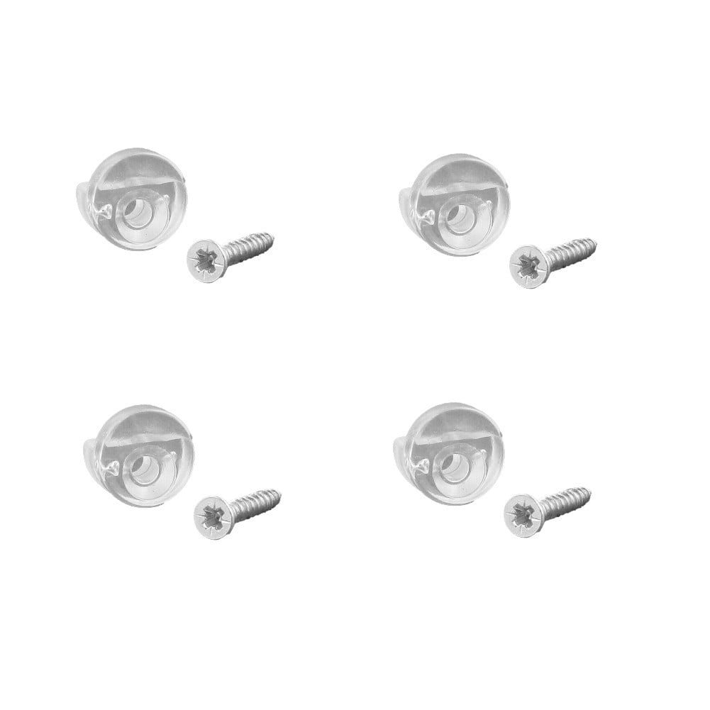 Fule 4x Mirror Wall Clips Fixing Kit Frameless Clips Glass Bracket
