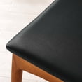 thumbnail image 2 of Modway Tracy 18" Modern Wood/Leather Dining Side Chair in Black/Brown, 2 of 10