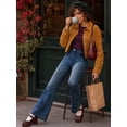 thumbnail image 5 of EMMIOL Women's Y2K Vintage Flare Jeans 90s Mid Rise Bootcut Denim Pants Retro Stretch Fit Jeans, 5 of 7
