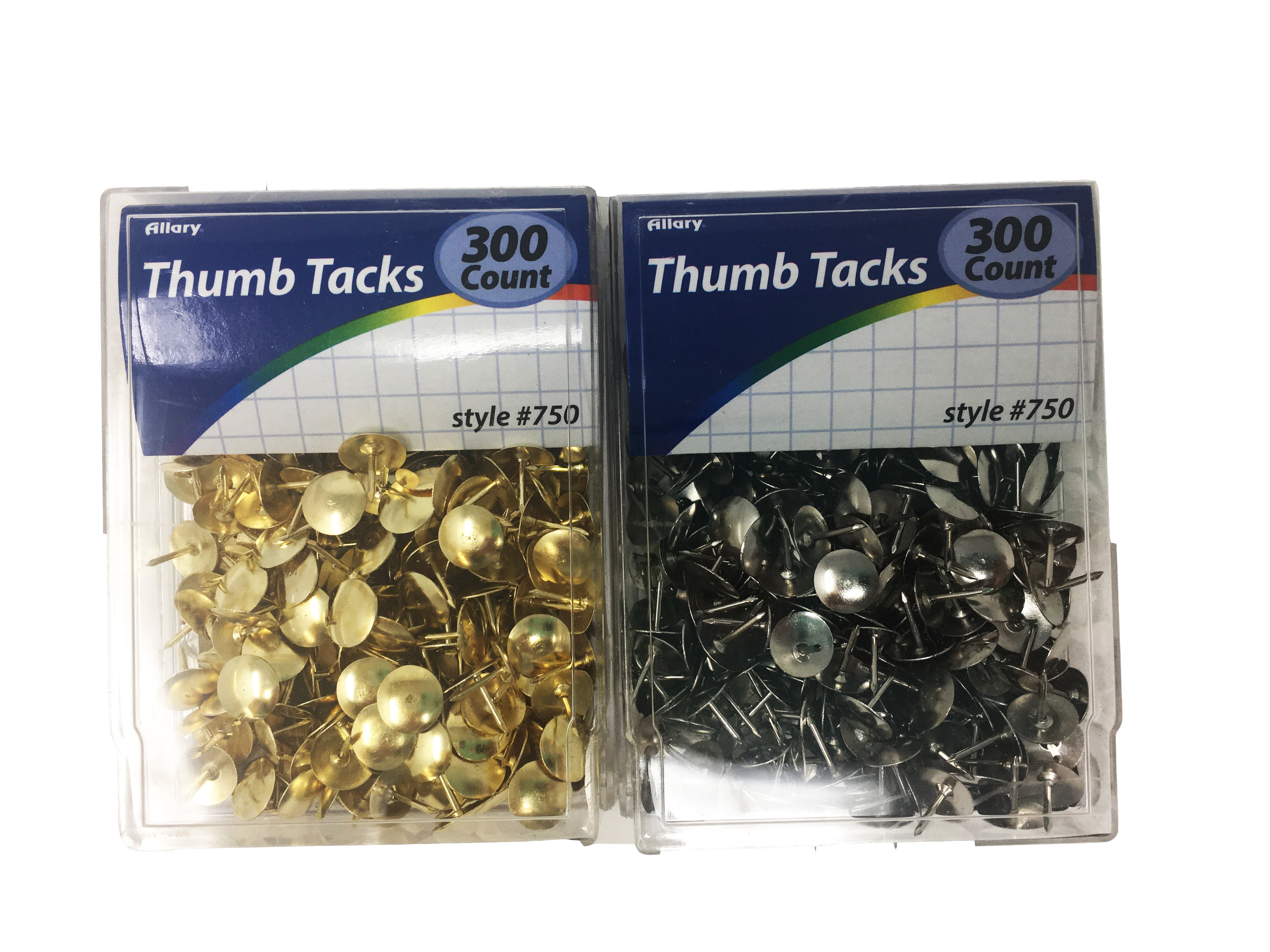 300 Thumb Tacks Gold Color Metal Push Pins TACS Office Teacher Students Room for sale online 