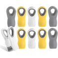 thumbnail image 1 of HAHDAXIA 10 Pc Bag Clips with Magnet- Food Clips, Chip Clips, Bag Clips for Food Storage with Air Tight Seal Grip for Bread Bags, Snack Bags and Food Bags (Yellow and Grey), 1 of 6