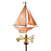 Good Directions Racing Sloop Weathervane, Pure Copper - 24"L