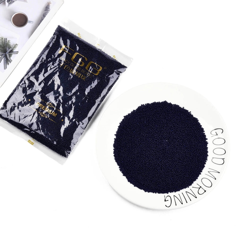 11/0 Grade A Round Glass Seed Beads Baking Paint Dark Blue 2.3x1.5mm Hole: 1mm about 48500pcs/pound