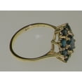 thumbnail image 3 of LBG British Made 10k Yellow Gold Natural London Blue Topaz Womens Statement Ring - 33 size options - Size, 3 of 6