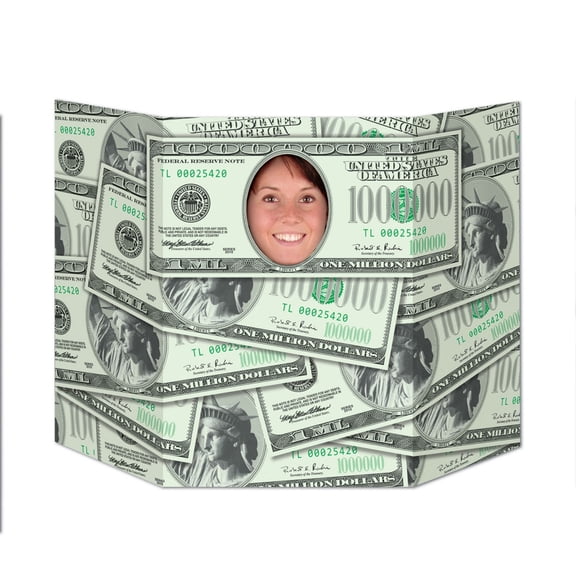 Pack of 6 Vibrantly Colored Casino Million Dollar Smile Photo Prop Decors 37"
