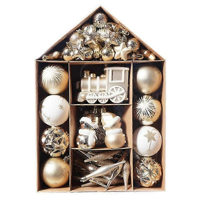 Christmas Baubles House Baubles Box 1set Package Christmas Tree Decoration
