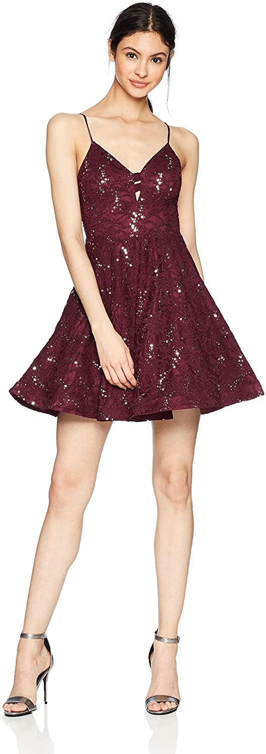 burgundy silver dress