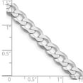 thumbnail image 2 of 925 Sterling Silver Rhodium Plated 6.8mm Flat Curb Chain Necklace 22 Inch Chain Necklace for Women and Men, 2 of 2