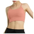 thumbnail image 3 of LLYWEY Padded Sports Bras for Women Push up Backless Bras Ladies Sport Bra Style-941 Women's Plus Support Bra Feature Adult Female Everyday Sports Bras Pinks 40B, 3 of 4