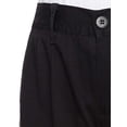 thumbnail image 2 of AKA Boys Pleat-Front Traditonal Fit Back Elastic Cotton Twill Pants Black 3, 2 of 4