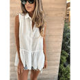 thumbnail image 4 of Blusas Tipo Babydoll Peplum Sin Mangas de Verano para Mujer, Informales, Holgadas y Estilo Túnica. S, 4 of 7