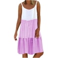 thumbnail image 2 of Ovzne Robes pour Femmes Robe d'Été Mode Féminine Rayée à Pois Col Rond Robe à Bretelles Réglables Robe d'Été Imprimée Liquidation, 2 of 5