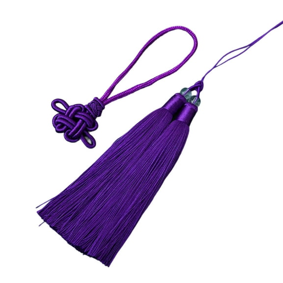 RUISINERY Elegant Double Tone Chinese Knot Tassels Ornament for Home and Car Decoration Traditional Happiness Fringes Pendant