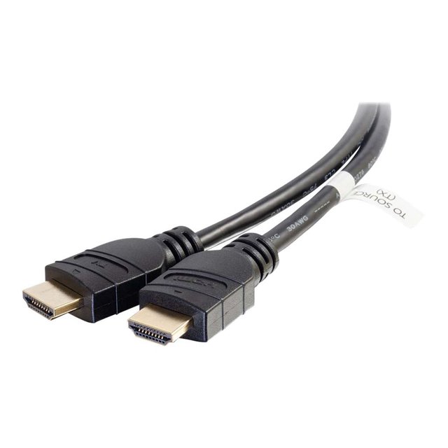 C2G 15ft 4K HDMI Cable - Active High Speed HDMI Cable - CL-3 Rated - 60Hz - HDMI cable with Ethernet - HDMI male to HDMI male - 15 ft - shielded - black - 4K support, active