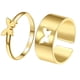 thumbnail image 1 of EeaseMX Juego de 2 anillos ajustables para dedo (dorados), 1 of 7