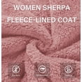 thumbnail image 3 of Women Faux Fur Fleece Lightweight Short Jacket Hooded Spring Fall Transitional Fashion, Cute Thin Coat, 3 of 6