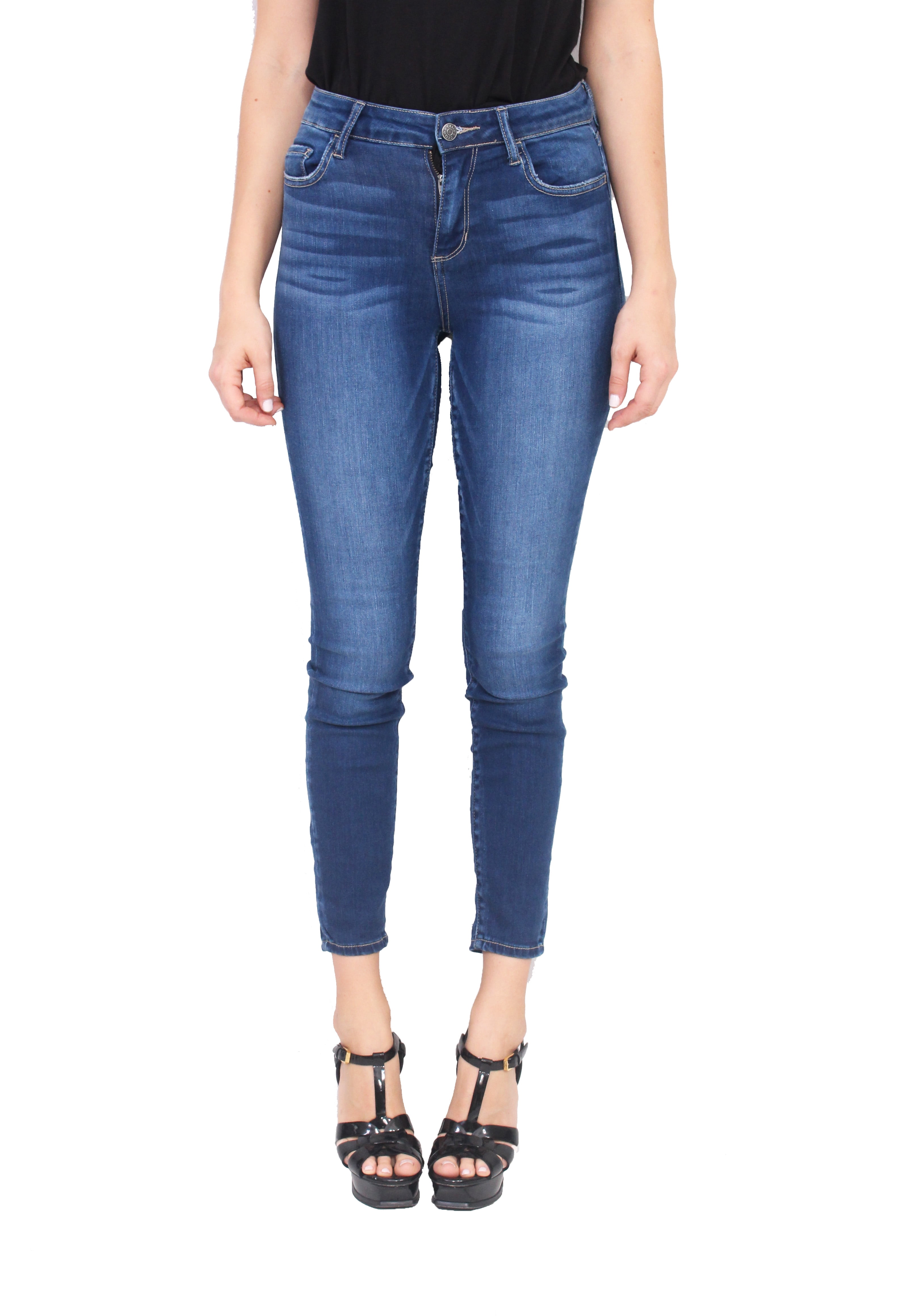Cello Jeans Cello Jeans Women Mid Rise Crop Skinny Jeans with Back