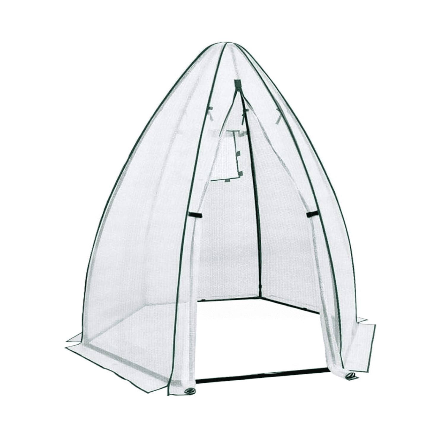 54"x54"x71" Greenhouse for Outdoors - Heavy Duty Plant House with PE Cover, Zippered Door & Mesh Windows for Vegetables, Flowers, Herbs