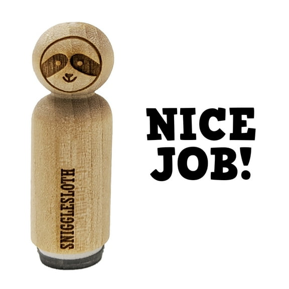 Nice Job Fun Text Teacher School Rubber Stamp for Scrapbooking Crafting Stamping - Mini 1/2 Inch