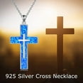 thumbnail image 6 of Cross Necklace Sterling Silver Religious Cross Pendant Jewelry Christian Gifts for Women Men, 6 of 10