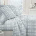 thumbnail image 3 of 100% Cotton Flannel Bed Sheets Set for Twin Size Bedding in Woven Light Blue by Comfort Canopy, 3 of 15