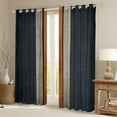 thumbnail image 2 of Manfei Black Abstract Ombre Curtains Pack of 2 (42x84 Each), Retro Geometric Stripes Curtains Blackout, Child Kid Adult Bedroom Curtains, Window Curtains Room Decor, 2 of 6