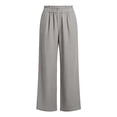 thumbnail image 5 of Women Plus Size Cotton Linen Wide Leg Pants High Waisted High Elastic Button Casual Straight Leg Pants, 5 of 6