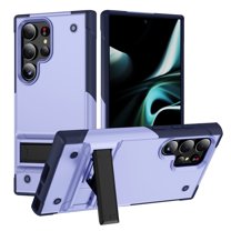 ELEHOLD Rugged Case for Samsung Galaxy S24 Plus,Hybrid Military Grade Drop Protection Built-in Hidden Kickstand Shockproof Armor Cover for Samsung S24 Plus,Lightpurple