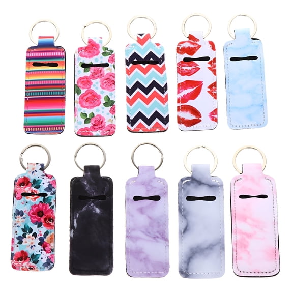 GASTROPOD 10pcs Chapstick Keychain Holders Clip-on Lipstick Keychain Holders for Travel