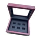 thumbnail image 3 of Vitrina para anillos de , interior de cuero sintético, protección para regalos, recuerdos para aficionados, organizador de anillos versátil. 6 hoyos, 3 of 8