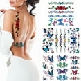 thumbnail image 3 of 8 Sheets Tattoo Sticker 3D Butterfly Flower Temporary Tattoo Body Sticker, 3 of 10