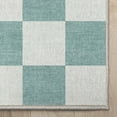thumbnail image 4 of Well Woven Apollo Square Modern Geometric Green Flat Pile Easy to Clean 2' x 5' Runner Rug for Hallway Entryway Stair and Kitchen, 4 of 6