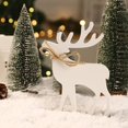 thumbnail image 7 of 2Pcs Reindeer Christmas Decorations Rustic Wooden Christmas Reindeer Figurine, Reindeer Decor for Home Decor Shelf Cabinet Table, Home Display, Tabletop (White), 7 of 7