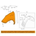 thumbnail image 3 of Fits 17-20 Sportage 2.0L/2.4L Front Fender Quarter Panel Primed Steel Right Side, 3 of 5