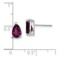 thumbnail image 4 of Primal Gold 14 Karat White Gold 8x5mm Pear Rhodolite Garnet Earrings, 4 of 4
