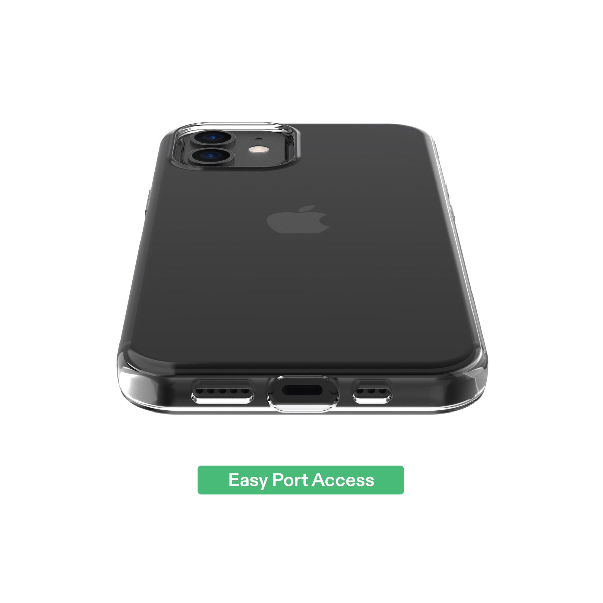 onn Protective Gel Phone Case for iPhone 12 / iPhone 12 Pro - Clear