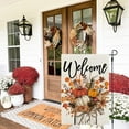 thumbnail image 3 of Fall Floral Pumpkins Garden Flag 12x18 Inch Double Sided Small Burlap Autumn Mason Jar Holiday Flag for Outside Yard Welcome CF1548-12, 3 of 6