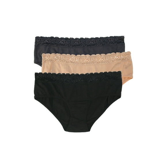 Felina | Low Rise Micro Modal Hipster | Panty | 3-Pack | Lace