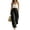 Black, variant on Women's High Waist Balloon Harem Pants - Elastic Waist, Ruffled Hem, Wide Leg, Casual Lounge Shorts