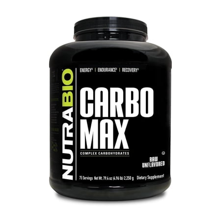 NutraBio CarboMax Maltodextrin Powder - Carbohydrate Powder for Sustained Energy - Calorie Rich for Muscle and Weight Gain - Unflavored - 5 Pounds, 75 Servings