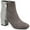 GREY, variant on Collection Womens Sarah Mixed Media Booties Ankle Boots