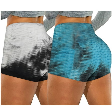 

Mortilo Workout Bra Women Wrinkled Tie-dye Pockets Stretch Running Fitness Yoga Pants Biker Shorts Polyester Yoga Leggings