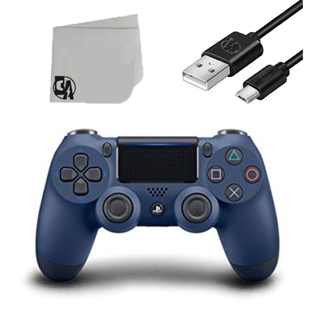 DualShock PlayStation 4 Wireless Navy Controller with Charging Cable