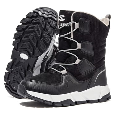 HOBIBEAR Kids Snow Boots Boys Girls Mid Calf Waterproof Warm Faux Fur Lined Insulated Winter Boots(Toddler/Little Kid/Big Kid)