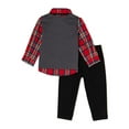 thumbnail image 3 of Wonder Nation Baby Boy & Toddler Boy Button Down Shirts, Vests, & Pants Dressy Outfit Set, 3-Piece (0/3M-5T), 3 of 3