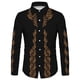 thumbnail image 1 of Camisa estampada estilo occidental retro para hombre, informal, de calle, de alta calidad, de manga larga, con solapa, de tela cómoda y suave para hombre, 1 of 6