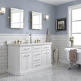 thumbnail image 3 of Water Creation Palace 60" Wood Double Bathroom Vanity in White/Gold, 3 of 9